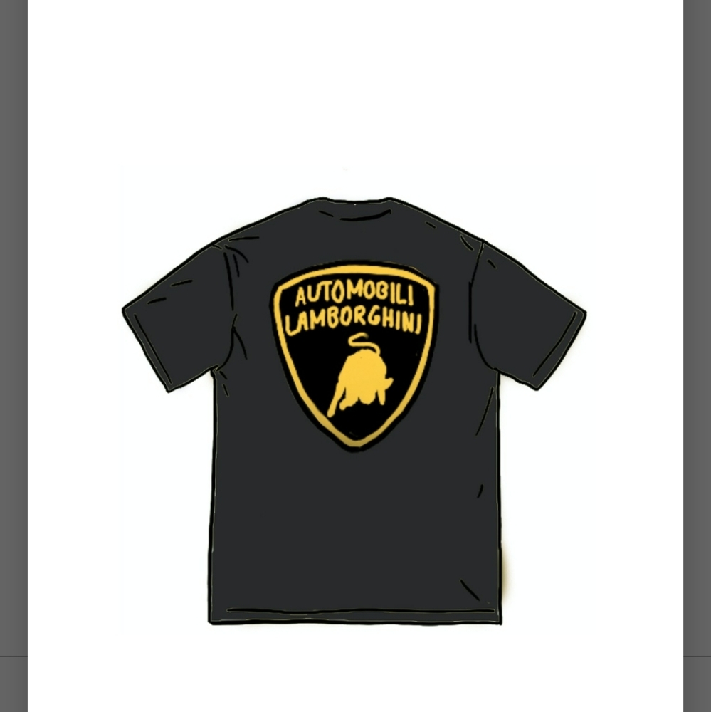 Supreme Automobili Lamborghini Tee Shirt Black M